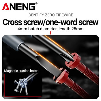 ANENG B05 Word/cross Screwdrivers Λαμπτήρας νέον Μετρητής ηλεκτρικό στυλό με μόνωση Ηλεκτρολόγος Highlight Pocket Tester Pen Tools