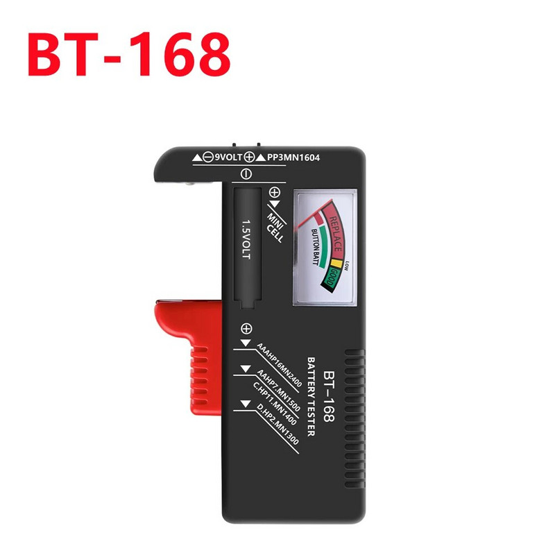 BT-168 Pro BT-168D BT-168 digitaalne patarei tester LCD-ekraan CDN AA AAA 9V 1,5V nupppatarei mahutavuse kontrolli detektor