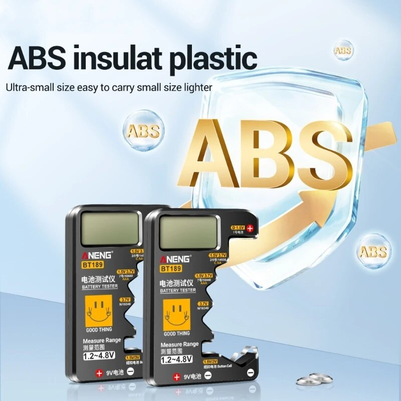 Tester de baterii, testere universale pentru baterii mici cu carouri pentru baterii de uz casnic cu celule buton AAA AA CD 9V 1.5V