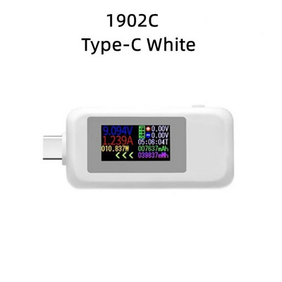 10 in 1 DC Type-C USB testeris Srovės 4–30 V įtampos matuoklis Laiko matuoklis Skaitmeninis monitorius Maitinimo išjungimo indikatorius Banko įkroviklis