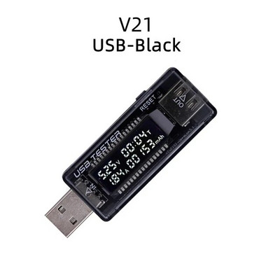 10 in 1 DC Type-C USB testeris Srovės 4–30 V įtampos matuoklis Laiko matuoklis Skaitmeninis monitorius Maitinimo išjungimo indikatorius Banko įkroviklis