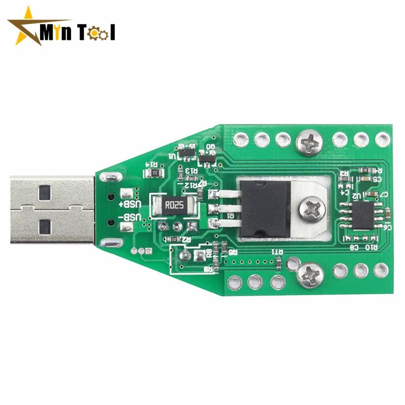 15 W DC 3,7–13 V elektroninio bandymo apkrovos rezistorius USB iškrovos talpos akumuliatoriaus testeris su ventiliatoriaus reguliuojamu srovės moduliu