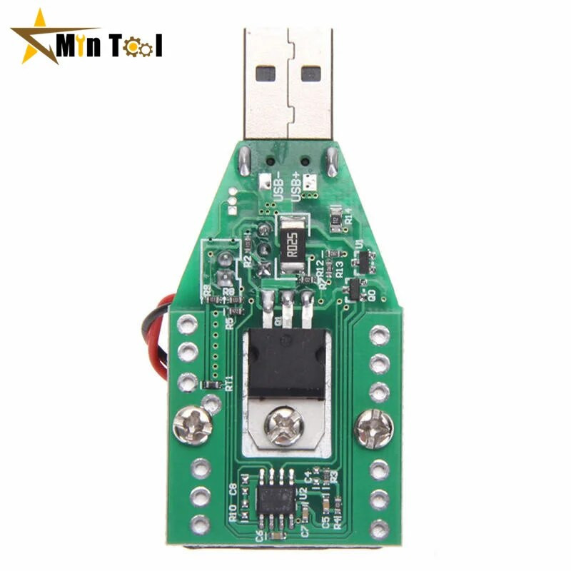 15 W DC 3,7–13 V elektroninio bandymo apkrovos rezistorius USB iškrovos talpos akumuliatoriaus testeris su ventiliatoriaus reguliuojamu srovės moduliu