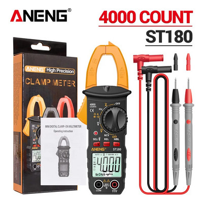 ANENG ST180 4000 skaitiklių skaitmeninis gnybtų matuoklis kintamosios srovės srovės multimetras ampermetras įtampos testeris automobilio amperas Hz talpos NCV omų įrankis
