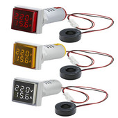 AC 50-500V 0-100A Kvadratinis LED skaitmeninis voltmetras ampermetras 110V 220V įtampos srovės matuoklis voltometras automobilio voltų stiprintuvo matuoklis