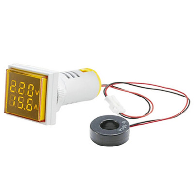 AC 50-500V 0-100A Kvadratinis LED skaitmeninis voltmetras ampermetras 110V 220V įtampos srovės matuoklis voltometras automobilio voltų stiprintuvo matuoklis