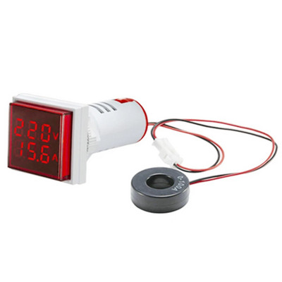 AC 50-500V 0-100A Kvadratinis LED skaitmeninis voltmetras ampermetras 110V 220V įtampos srovės matuoklis voltometras automobilio voltų stiprintuvo matuoklis