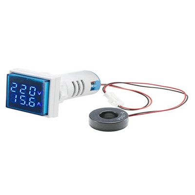 AC 50-500V 0-100A Kvadratinis LED skaitmeninis voltmetras ampermetras 110V 220V įtampos srovės matuoklis voltometras automobilio voltų stiprintuvo matuoklis