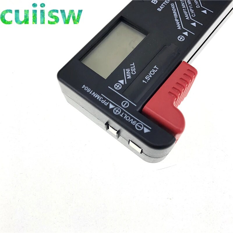 BT-168D LED Universaalne digitaalne LCD patarei kontrollija Volt Tester Cell AA AAA CD 9V 1,5V nupp