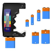 Digitaalne patarei tester LCD-ekraan AA/AAA/9V/1,5V nuppelemendi patarei mahu kontrolli detektori mahtuvuse diagnostika tööriist