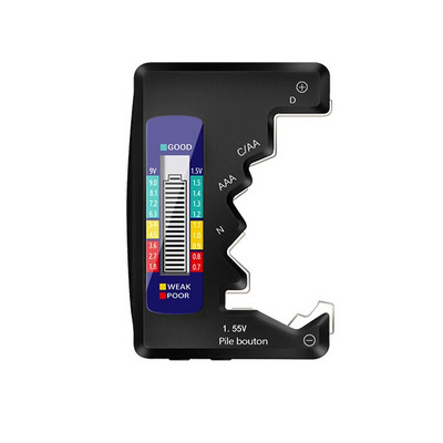 Digitaalne patarei tester LCD-ekraan AA/AAA/9V/1,5V nuppelemendi patarei mahu kontrolli detektori mahtuvuse diagnostika tööriist