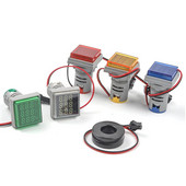 22 mm AC50-500 V skaitmeninis ekranas kvadratinis voltmetras ampermetras, srovės įtampa hercų dažnio matuoklis LED signalo indikatorius