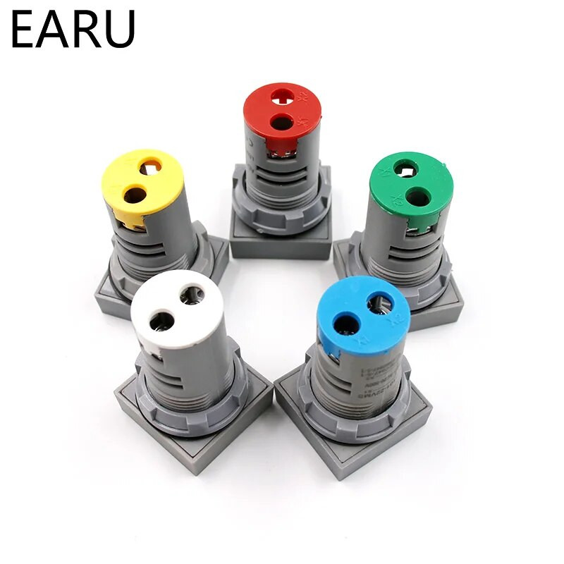 1tk Mini Uus 22MM AC 60-500V Voltmeter Square Panel LED Digital Voltage Meter indikaatorvalgusti tester Punane Sinine Kollane Roheline Valge