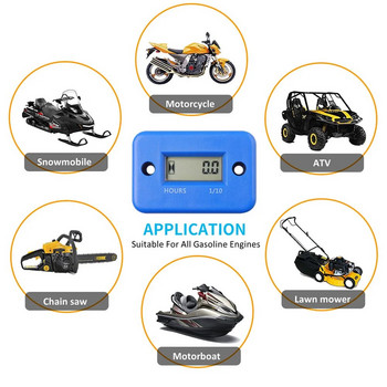 Нов водоустойчив цифров LCD брояч за часове за велосипед, мотоциклет, ATV, моторна шейна, морски двигател