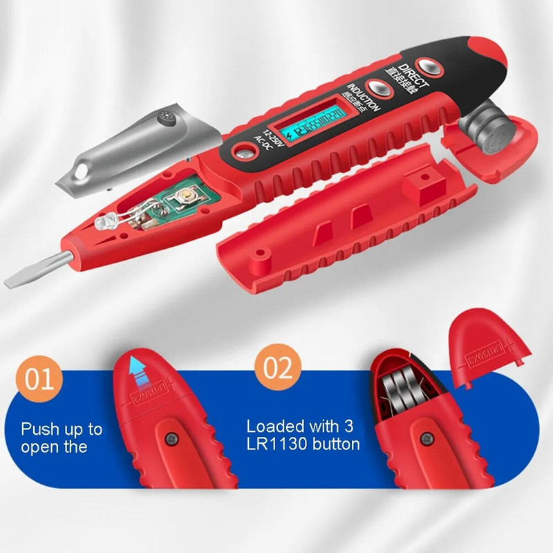 ANENG VD700 skaitmeninis testerio pieštukas bekontaktis Saft testavimo rašiklis AC DC 12-250V Elektrinis LCD ekranas Atsuktuvo įtampos indikatorius