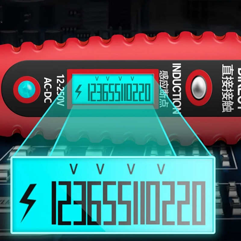 ANENG VD700 skaitmeninis testerio pieštukas bekontaktis Saft testavimo rašiklis AC DC 12-250V Elektrinis LCD ekranas Atsuktuvo įtampos indikatorius