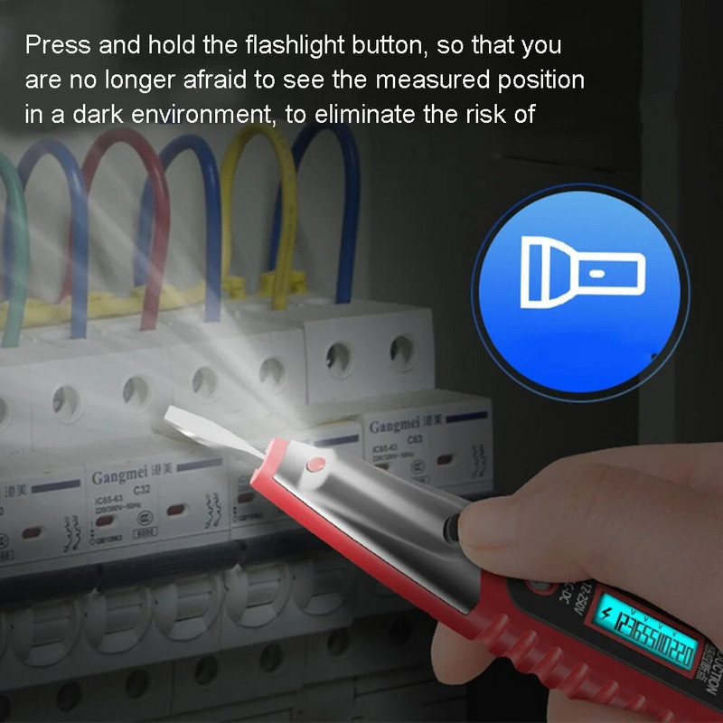 ANENG VD700 skaitmeninis testerio pieštukas bekontaktis Saft testavimo rašiklis AC DC 12-250V Elektrinis LCD ekranas Atsuktuvo įtampos indikatorius