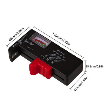 Тестер за проверка на батерии Универсален инструмент за проверка на батерии Модел BT-168 за AA AAA CD 9V 1.5V Батерии с бутонни клетки Електрическо оборудване