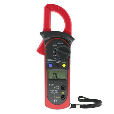 ST201 skaitmeninių gnybtų matuoklių multimetras su kintamosios srovės / nuolatinės srovės įtampos testeriu, srovės varžos tranzistoriaus bandymo daugiametis galios matuoklis