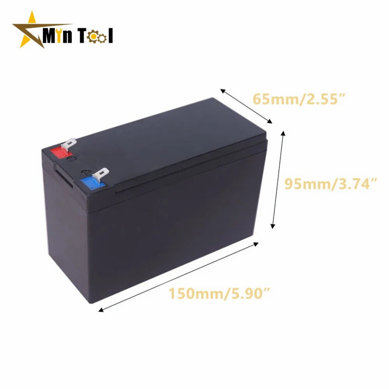 Veekindel 12V7Ah akuümbris 18650 hoidik isetegemiseks 12V 7Ah liitiumaku LiFePO4 ümbris 18650 salvestuskasti aku tester