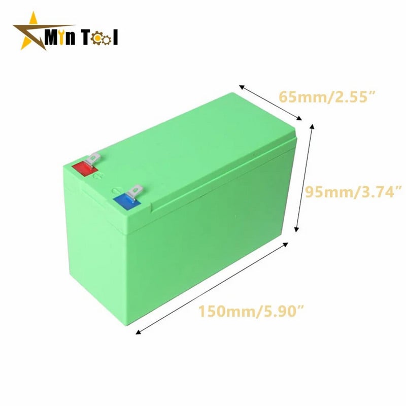Veekindel 12V7Ah akuümbris 18650 hoidik isetegemiseks 12V 7Ah liitiumaku LiFePO4 ümbris 18650 salvestuskasti aku tester