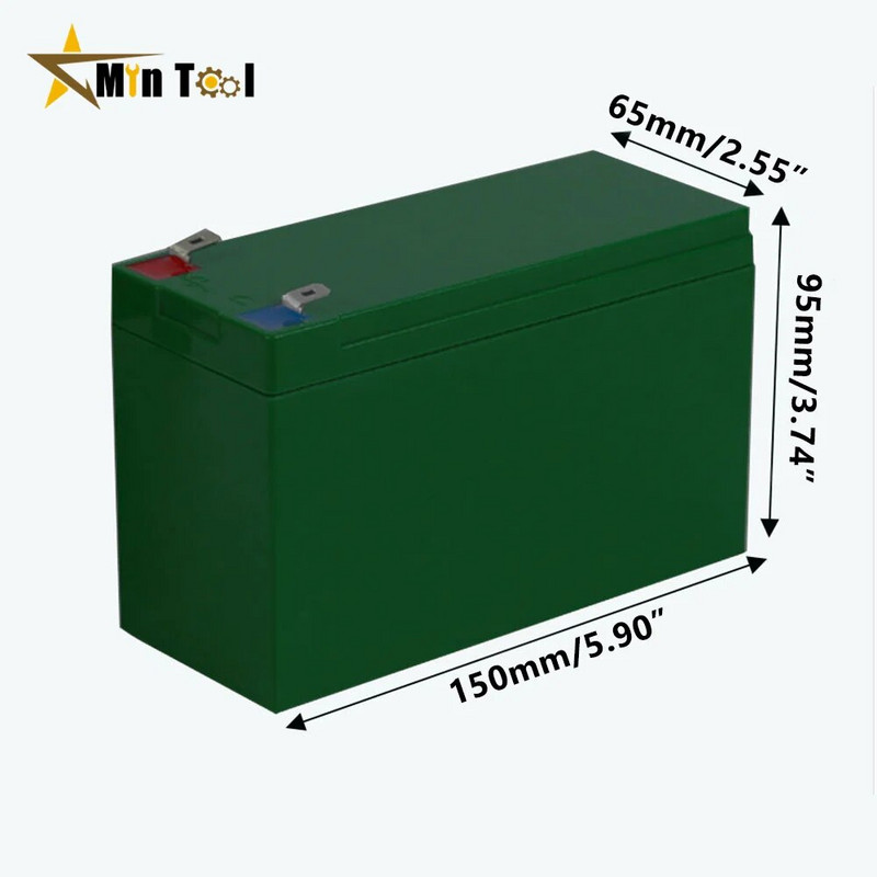 Veekindel 12V7Ah akuümbris 18650 hoidik isetegemiseks 12V 7Ah liitiumaku LiFePO4 ümbris 18650 salvestuskasti aku tester