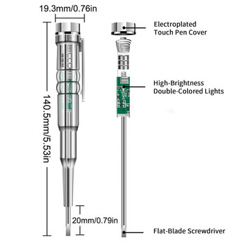 FINDAMAZE Electric Alert Tester Volt Test Pen Voltage Detector Electroprobe Домашни електрически инструменти Тестер за вериги Пластмасова дръжка