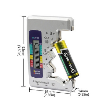 Κουμπί γενικής χρήσης ψηφιακής χωρητικότητας ελεγκτή μπαταριών για μπαταρίες λίθου N /AAA/CAA/D/1,5V Έλεγχος δοκιμής μπαταριών κυψέλης BT168 Power