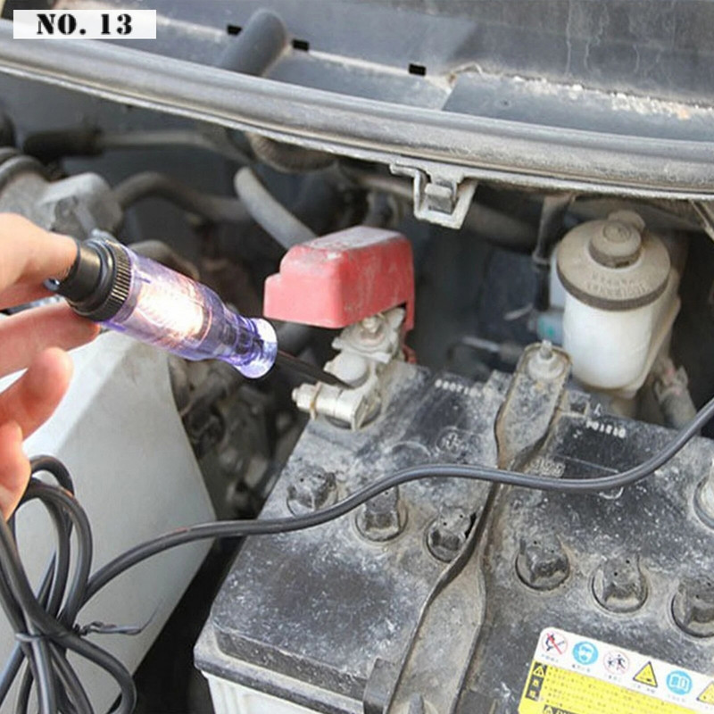 Auto 6V 12V 24V DC Automobil Kamion Ispitivač kruga napona Test Voltmetar Duga sonda Olovka Žarulja Olovka za održavanje automobila Ispitno svjetlo