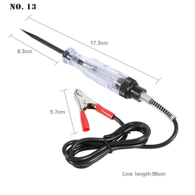 Auto 6V 12V 24V DC Automobil Kamion Ispitivač kruga napona Test Voltmetar Duga sonda Olovka Žarulja Olovka za održavanje automobila Ispitno svjetlo