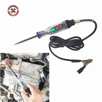 Afișaj digital universal Tester de circuit de tensiune pentru camioane pentru mașină Instrument de diagnosticare a becului pentru pix pentru accesorii pentru repararea circuitului auto