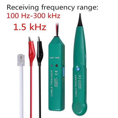 MS6812 Тестер за телефонен кабел RJ11 RJ45 Ethernet Wire Tracer 100Hz~300kHz Честота на получаване UTP Точка на прекъсване Локализация Диагностичен тон