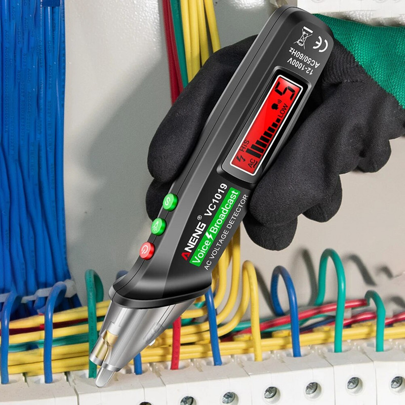 VC1019 išmanusis balso transliacijos tikrinimo rašiklis 12V–1000V su skystųjų kristalų ekranu transliacijos testeriu, automatiniu išsijungimu, kad būtų galima patikrinti