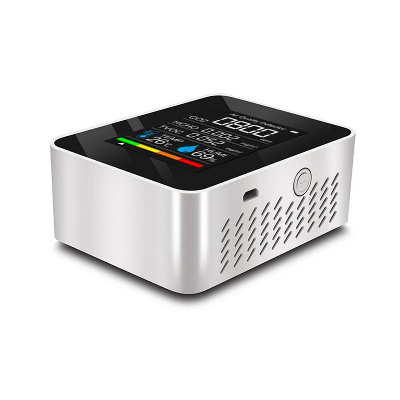 2022 NAUJAS CO2 matuoklis Skaitmeninis temperatūros drėgmės testeris Anglies dioksidas TVOC HCHO detektorius Oro kokybės monitorius CO2 jutiklis Monitorius