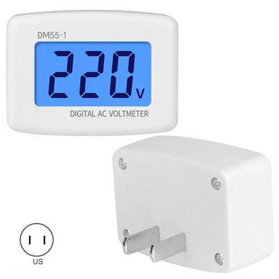 Digitális feszültségmérő aljzat feszültségmérő LCD feszültségmérő 110 V 220 V fali feszültségmérő DM55-1