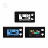 DC 8-100V digitális voltmérő digitális villanymérő LCD vezetékes lítium elemes kétvezetékes digitális feszültségmérő riasztási funkcióval