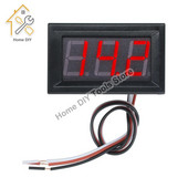 Digitális feszültségmérő 0,56 hüvelykes DC 0-30 V 3 vezetékes LED kijelzős feszültségmérő Voltmérő teszter, shell piros/kék/zöld motorkerékpárhoz