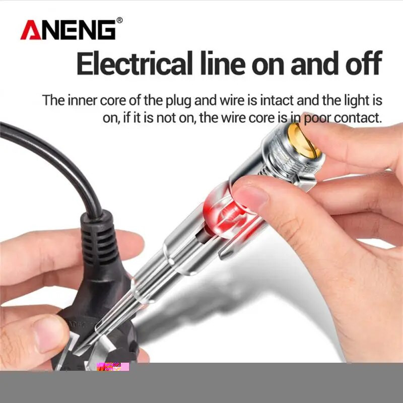 Išmanusis įtampos tikrinimo rašiklis kintamosios srovės bekontaktis indukcinis bandymo pieštukas voltmetras galios detektorius elektrinis atsuktuvo indikatorius