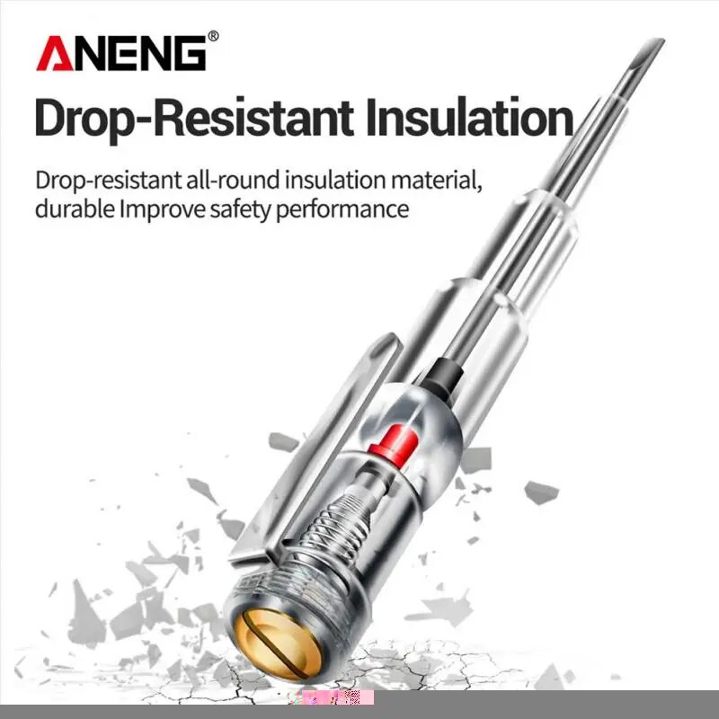 Išmanusis įtampos tikrinimo rašiklis kintamosios srovės bekontaktis indukcinis bandymo pieštukas voltmetras galios detektorius elektrinis atsuktuvo indikatorius