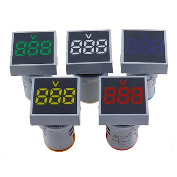 22MM 0-100A Цифров амперметър Токомер/Измерватели на напрежение Индикатор Led Лампа Квадратна сигнална светлина