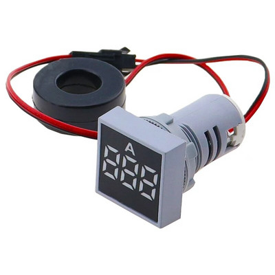 22MM 0-100A digitaalne ampermeeter voolumõõtur/pingemõõtur indikaator LED lamp ruut signaaltuli