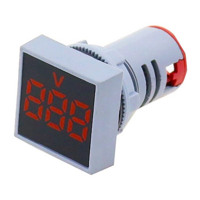 22MM 0-100A digitaalne ampermeeter voolumõõtur/pingemõõtur indikaator LED lamp ruut signaaltuli