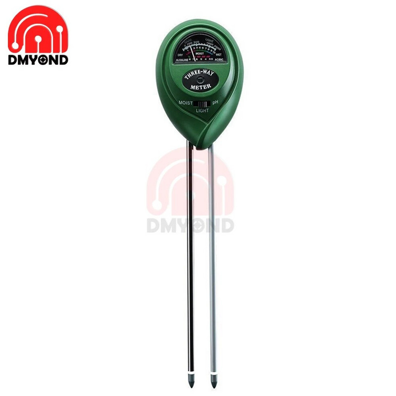 3 u 1 Vlaga Sunčeva svjetlost PH metar Kiselost vode u tlu Vlažnost Svjetlo PH Test Vrtne biljke Cvijeće Ispitivač vlage Instrument za testiranje