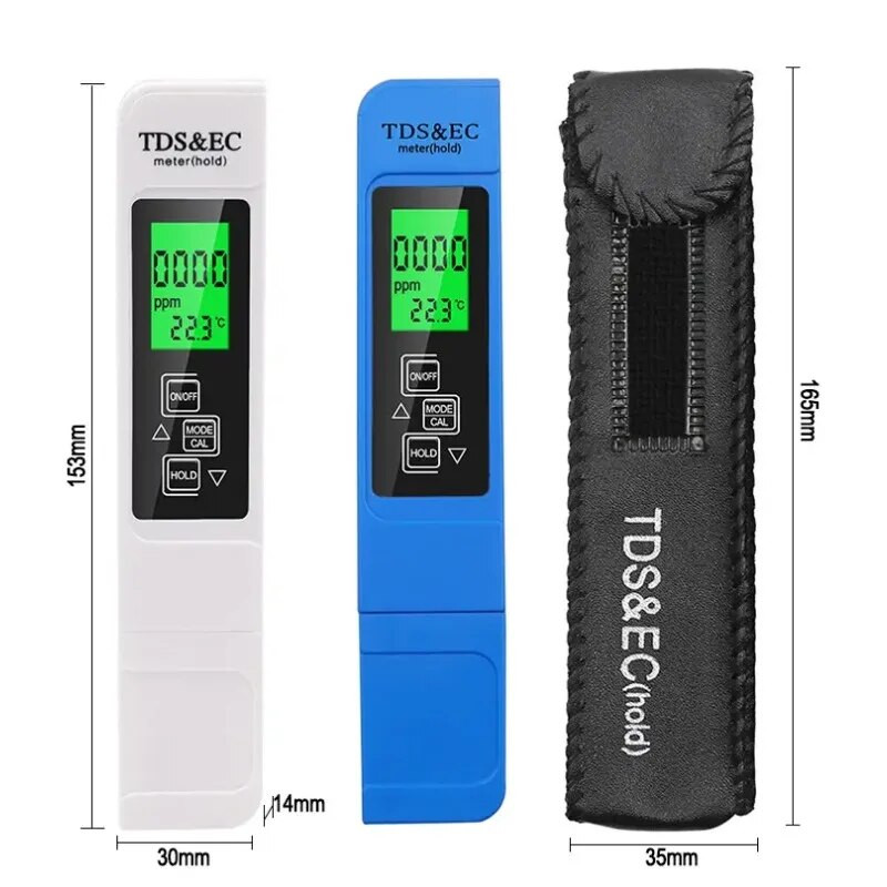 1 komplekt 3 in1 TDS EC mõõturi temperatuuri tester pliiats Multifunktsionaalne digitaalne veekvaliteedi tester vee puhtuse jaoks TEMP PPM tester