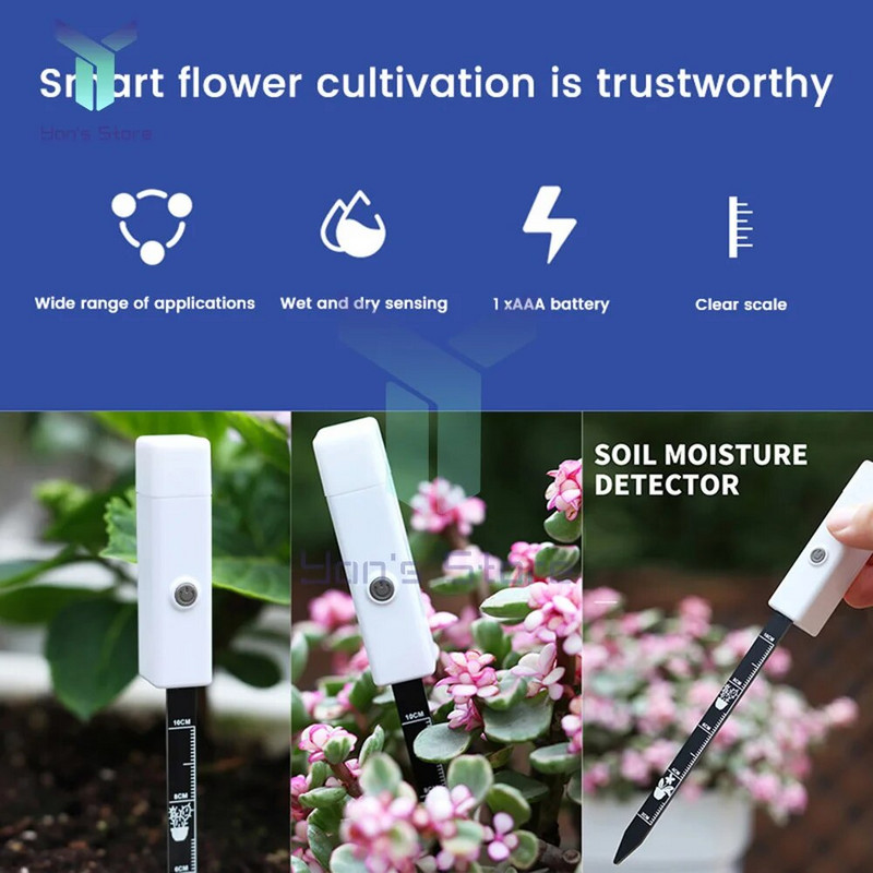 Univerzális talajnedvesség-érzékelő, talajhőmérséklet páratartalom-mérő Kerti növényérzékelő ültetési páratartalom-mérő otthoni ültetéshez