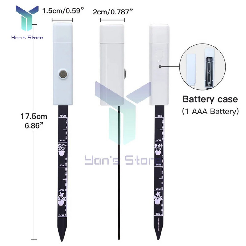 Univerzális talajnedvesség-érzékelő, talajhőmérséklet páratartalom-mérő Kerti növényérzékelő ültetési páratartalom-mérő otthoni ültetéshez