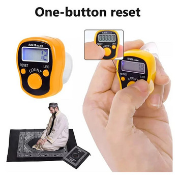 1 бр. Шивашки пръстен за плетене LED Електронен маркер за бодове Ръчен брояч на палец Ред Брояч на пръсти Аксесоари за устройство за броене