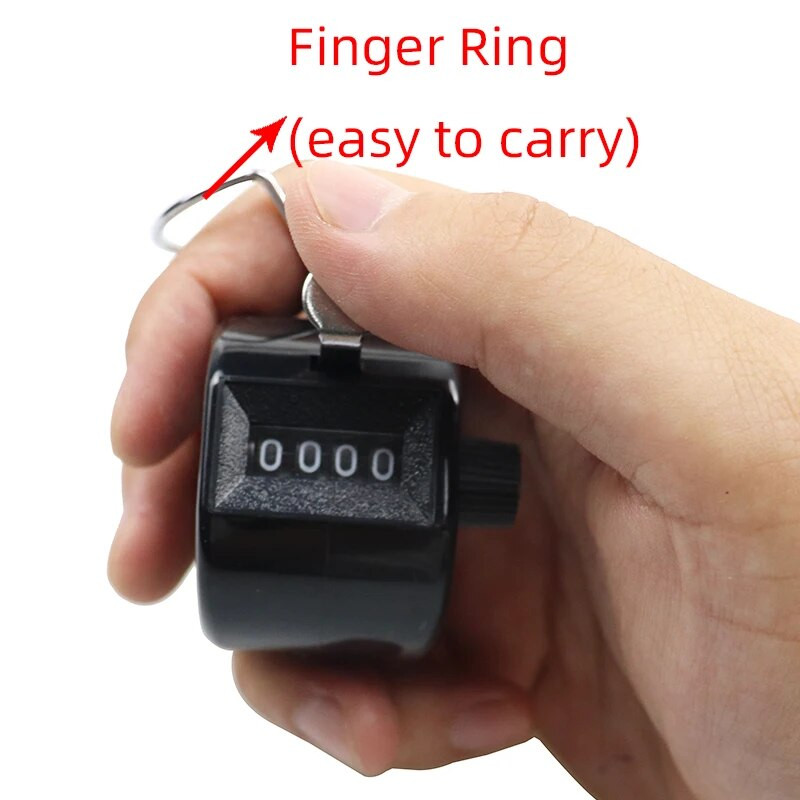 Μίνι μηχανικός ψηφιακός ψηφιακός μετρητής χειρός 4 ψηφίων Μετρητής προπόνησης γκολφ κλίκερ μέτρησης