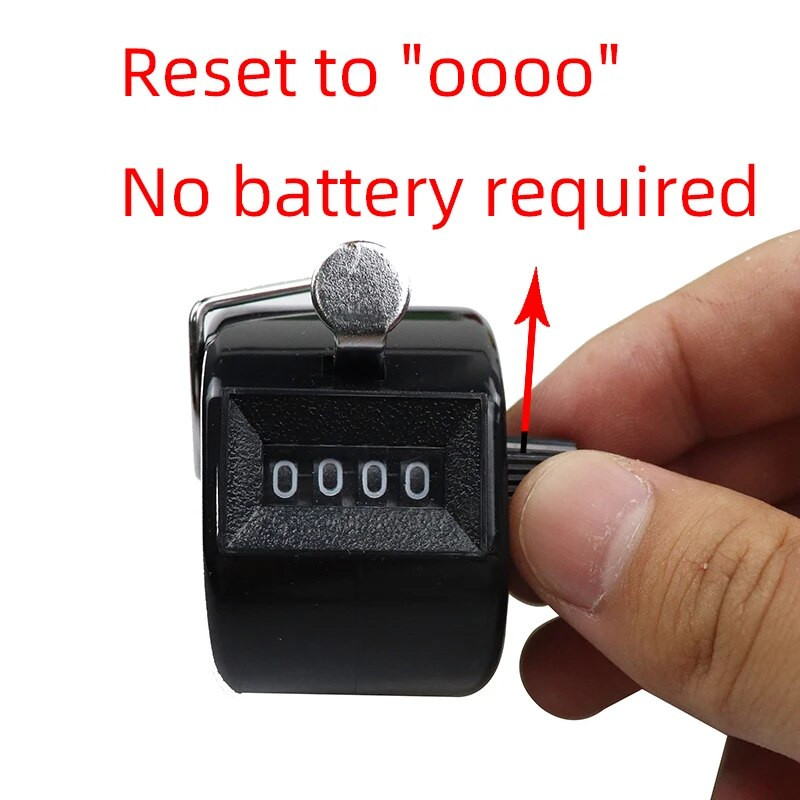 Μίνι μηχανικός ψηφιακός ψηφιακός μετρητής χειρός 4 ψηφίων Μετρητής προπόνησης γκολφ κλίκερ μέτρησης