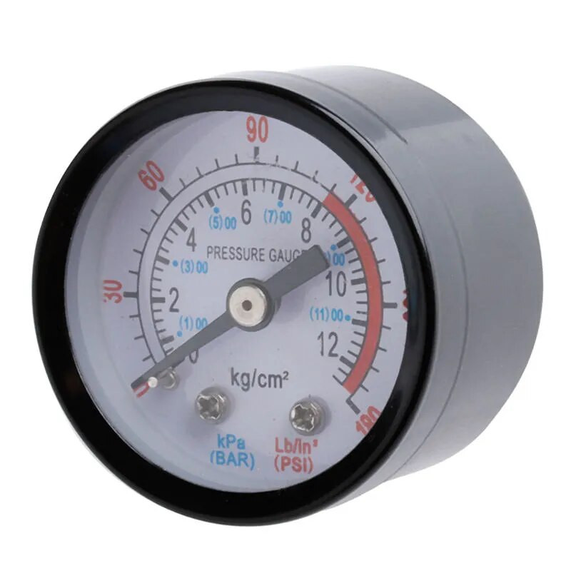 Bar mjerač tlaka zraka 10 mm 1/8 BSP 13 mm 1/4 BSP navoj 0-180 PSI 0-12 dvostruka ljestvica manometra za kompresor zraka